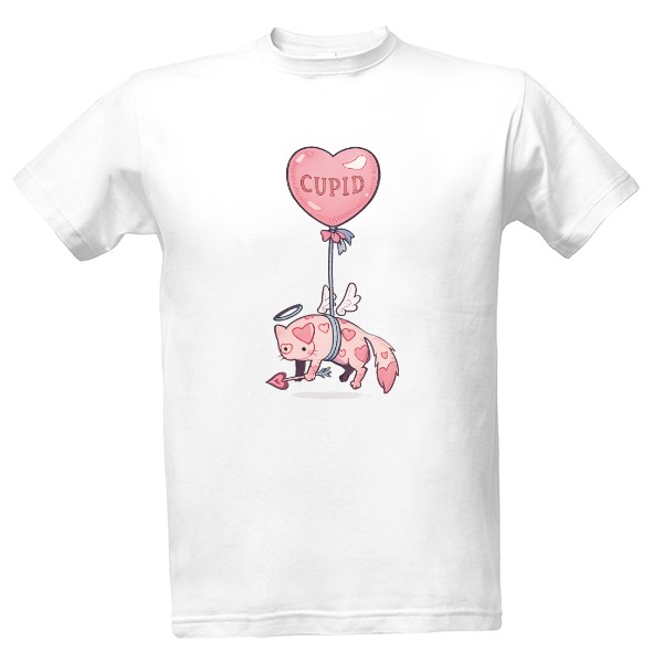 Tričko s potlačou Cupid Cat