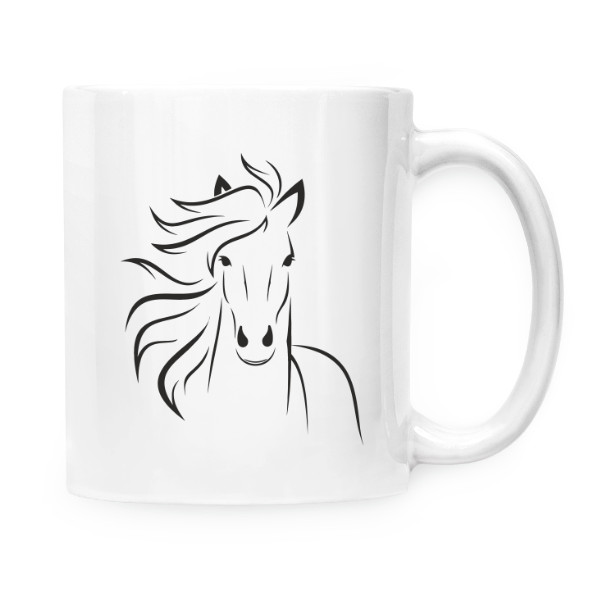 Hrnček malý biely s potlačou Hrnček Kôň