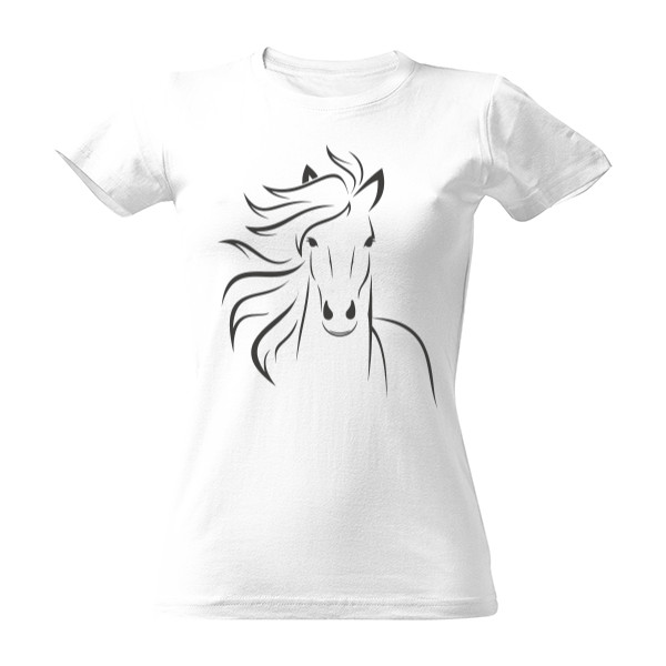 Tričko s potlačou Tričko Kôň dámske