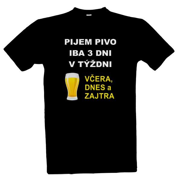 Tričko s potlačou Tričko Pijem pivo